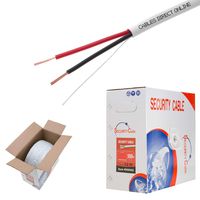 Cables Direct Online, Bulk 22/2 Solid Conductor Alarm Control Cable 500ft Fire/Security Burglar Station Wire Security (Unshielded), 22/2, Solid, 500ft)