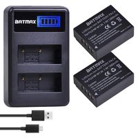 Batmax NP-W126 Battery (2-Pack) and Compact LCD USB Dual Charger for Fujifilm NP-W126,NP W126, NPW126 and Fuji FinePix HS30EXR, HS33EXR, HS50EXR, X-A1, X-E1, X-E2, X-M1, X-Pro1, X-T1