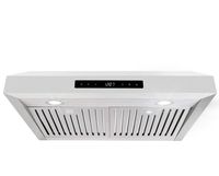 Cosmo UMC30 30-in Under-Cabinet Range Hood 760 CFM Ductless Convertible Duct, Kitchen Stove Vent, LED Light, 3 Speed Exhaust, Fan Timer, Permanent Filter, (Stainless Steel)