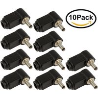 ATIMOSOS 10Pcs DC Power Jack Plug 3.51.35MM Shape Right Angle Adapter