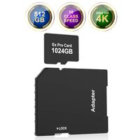 Memory Card Micro Speed Card 1024GB 1TB sd Card High Class 10 TF Card with Adapter SD SDXC Card for Phone sd Card Camera MP3 Memory Card Flash Adapter 1024 GB