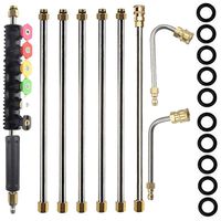 Pressure Washer Extension Wands - 120 Inch Power Washer Gutter Cleaning Tools, Telescoping Replacement Lance, Window Cleaner Nozzles Tips