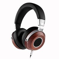 SIVGA SV004 Hi-Fi Wood Over-Ear Stereo Open Back Wired Headphones, Built-in Mic, Soft Earmuffs with Carrying Case (Rosewood)