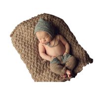 XFentech Baby Kids Cute Sleeping Bag Sleep Sack Crochet Knit Bean Beanie Photography Costume Props Outfits