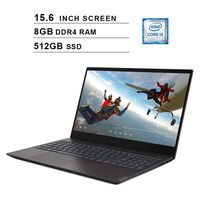 Lenovo 2019 Newest IdeaPad S340 15.6 Inch Laptop, Intel 4-Core i5-8265U up to 3.9GHz, Intel UHD 620, 8GB DDR4 RAM, 512GB SSD, Webcam, Bluetooth, HDMI, WiFi, Windows 10, Black
