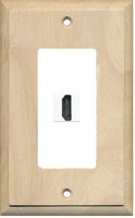 RiteAV - 1 Port HDMI 2.0 Decorative Wall Plate (Wood & White)