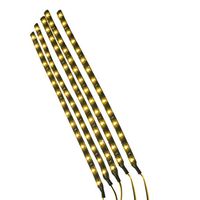 Etopars 5 X Yellow 12V 15 Led 30cm Car Auto Vehicle Grille Flexible Waterproof Underbody Light Strip