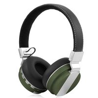 Geekria E05 Foldable Over-Ear Wireless Headphone with Built-in Mic, SD Card, FM Radio, Wired Modes for Smartphones, PC, Tablets, Lightweight Noise Reduction Headset with Soft Earpads (Green)