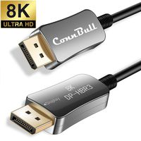 ConnBull 4K DisplayPort 144Hz Fiber Optic Cable 33ft, Ultra HD 8K DisplayPort Monitor Video Cable Support HBR3(7680x4320 Resolution), 32.4Gbps for PC Host Graphics Card etc 10m