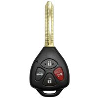 qualitykeylessplus Remote Head Key for FCC ID: HYQ12BBY Uncut Blade with 67 Chip 4 Button Keyless Entry Free KEYTAG