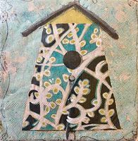 Greenbrier International Set of 30 Paper Cocktail Beverage 2-ply Paper Napkins ~ Teal Birdhouse