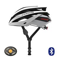 Coros Omni Smart Cycling Helmet w/Bone Conduction Audio, LED Tail Lights, SOS Alert Removable Visor | Adjustable Sizing | Connects via Bluetooth Music, Calls Navigation