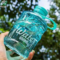 Fiesta Mini Water Dispenser Water Bottle Big Capacity My Bottle 650 ml Plastic Bottle For Water Protein Shaker Wholesale GL74: 650ml, blue