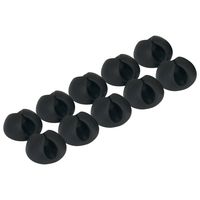 ROK Hardware Multipurpose Silicone Cable Clip Grip Wire Cord Type USB Desk Wall Desktop Organizer Charger Holder (10 Pack, Black)