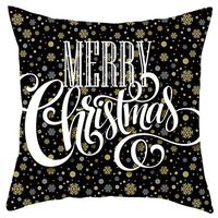 Indexshop Merry Christmas Throw Pillow Case Elk and Snowflakes Throw Pillow Case Modern Cushion Cover Square Pillowcase Decoration, Home Pillowcase 18x18 Decorative Cushion Pillow Cover (H)