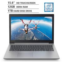 Lenovo Ideapad 15.6" HD Touchscreen Laptop, Intel Core i5-8250U up to 3.40GHz, 12GB Memory, 1TB Hadr Disk Drive, Wireless-AC, Bluetooth 4.1, Windows 10, Grey