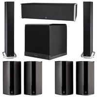 Definitive Technology 7.1 System with 2 BP9060 Tower Speakers, 1 CS9040 Center Channel Speaker, 4 SR9080 Surround Speaker, 1 Definitive Technology SuperCube 6000 Powered Subwoofer