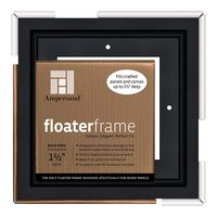 Ampersand Floaterframe for Wood Panels, 1.5 Inch Depth, Bold, 6x6 Inch, Black (FBOLD150606B)