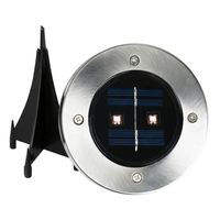 CieKen 2 LED Solar Powered Ground Light Waterproof Outdoor Path Spot Lamp Yard Garden Lawn Landscape Decor (1, Green Light)