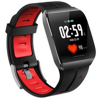 Pard 2019 Super Waterproof Smart Watch, Sport Wristband with ECG, Heart Rate and Sleep Health Monitor, Fitness Tracker for Women Men and Kids, Red