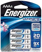 Energizer e2 Ultimate Lithium Batteries AAA 4 ea (Pack of 7)