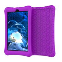 Ackfulfor Amazon Kindle Fire HD 7Inch 2019 Case Slim Cover Silica Gel E-Book Shell (Purple)