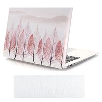 Macbook Pro 15.4 Inch with Retina Display Case and Keyboard Cover,Sunway Ultra Thin Beautiful Floral Hard Case Cover for Macbook Pro 15.4 Inch with Retina Display(A1398) - Red Leaf