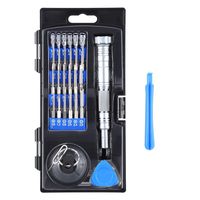 [New Version] KeeKit Precision Screwdriver Set, Magnetic Repair Tool Kit with 45mm Long Bits for Depth Hole Working, Professional Driver Kit with 24 Bits, Aluminum Alloy Handle for iPhone, Tablet, PC