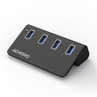 Achoro 4 USB Ports Data Transfer Hub - Pure Aluminum USB 3.0 High-Speed Data Transfer USB Hub - Premium Quality Compatible with PC, Windows, Mac
