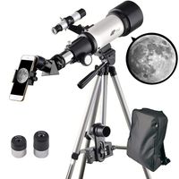 Landove Telescope 70mm Apeture Travel Scope 400mm AZ Mount - Good Partner to View Moon and Planet - Good Travel Telescope with Backpack for Kids and Beginners