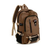 Canvas Backpack,Kimloog Men Sport Satchel School Bags Casual Travel Hiking Rucksack (Brown)