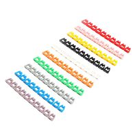 uxcell Plastic Number 0-9 Coded Cord Cable Organizer Tag Label Marker 10pcs Colorful