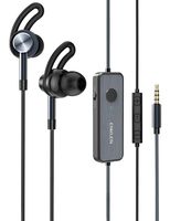 ENKLEN Active Noise Cancelling Earbuds, Wired Stereo Earbuds in-Ear Awareness Monitor Headphones with Microphone and Remote, 3.5mm Jack, 20 Hours ANC Playtime
