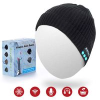 Sunnywoo Bluetooth Beanie Hat, Wireless Smart Headphone Premium Knit Cap with Speaker & Mic, Unisex Headset Musical Cap for Outdoor Sports