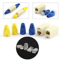 PZRT 2PCS RJ45 Coupler CAT5 CAT5E Extender Plug Ethernet LAN Cable Joiner Connector