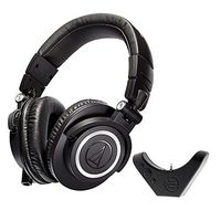 Audio Technica ATH M50x Studio Headphone with East Brooklyn Labs Bluetooth Wireless Adapter. (Renewed)