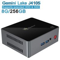 Mini PC, Beelink X45 Intel Gemini Lake J4105 Processor 8GB/256GB SSD Mini Computer, Supports 4K@60Hz/ 2.5'' HDD & SSD/Dual HDMI/Dual WiFi/Gigabit Ethernet, Mini Computer Support Auto Power On