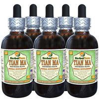 Tian Ma, Gastrodia (Gastrodia Elata) Glycerite, Dried Tuber Alcohol-Free Liquid Extract (Brand Name: HerbalTerra, Proudly Made in USA) 5x2 fl.oz (5x60 ml)