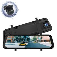 ZENAN Mirror Dash Cam 9.66 inch Full Touch Screen，Stream Media Dash Camera，Full HD 1080P Front Camera and 1080P Rear View Camera, Wide Angle Backup Camera with Night Vision Parking Monitor