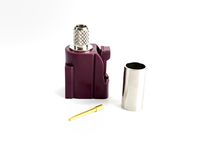 10pcs ConnectoRF FAKRA SMB Straight Female Jack Crimp Code: D Bordeaux for RG58 Cable