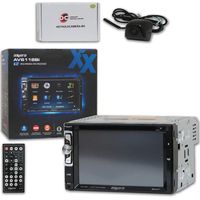 Axxera Car Audio Double Din 2DIN 6.2 LCD Touchscreen DVD MP3 CD Stereo Built-in Bluetooth with DiscountCentralOnline KH09BK Waterproof Nightvision Back-up Camera