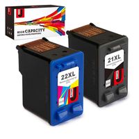 JetSir Compatible 21 22 XL Ink Cartridges Replacement for HP Deskjet D1311 D1320 D1330 D1341 D1420 D1430 D1445 D1520 D1530 D2330 D2460 F340 Officejet 4315 J3640 J3680 PSC 1410 Printer