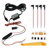 Mini USB & Micro USB Dash Cam Hardwire Kit, Car Dash Camera Charger Power Cord with 4 Fuse Tap Cable & Installation Tool, Compatible with Dash Cam, GPS, Radar Detector, All Mini&Micro USB Port Device