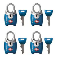 Master Lock 4689Q TSA Approved Luggage Lock, 4 Pack, Assorted Colors