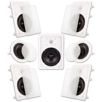 Acoustic Audio HT-67 in Wall in Ceiling 1750 Watt 6.5" Home Theater 7 Speaker System