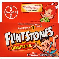 Flintstones Complete Chewables Children’s Multivitamins, Kids Vitamin Supplement with Vitamins C, D, E, B6, and B12, 60 Count (Pack of 3)