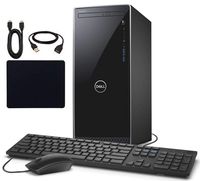 Dell Inspiron 3670 Desktop Computer, Intel 6-Core i5-9400 up to 4.1GHz, 16GB DDR4, 2TB HDD, DVD, HDMI, Bluetooth, Waves MaxxAudio Pro, 5-in-1 Multi-Card Reader, Windows 10, with Accessories Bundle