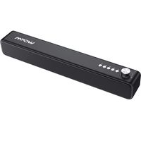 Mpow Bluetooth5.0 Computer Soundbar, Wired and Wireless Mini Stereo Computer Speaker, Battery/USB Powered Soundbar for PC Cellphone Tablets Desktop Laptop