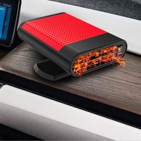 HIPIBEST Portable Car Heater Auto Heater Fan,12V 150W Auto Car 30 Seconds Fast Heating Defrost Defogger Demister with 360° Rotating Base Vehicle Ceramic Heater Fan for Windshield (Red) Red