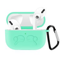 INTENY Compatible Protective Silicone Cover for AirPods Pro Case, Slim-Fit, Visible Front LED, Shockproof Anti-Drop Full Case Skin for AirPods Pro Charging Case (Green Grass)